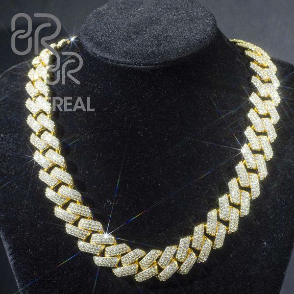 Verkaufe 14k 18k Solid Gold 16mm Moissanit Cuban Link Chain Fancy Jewelry Shine Moissanit Gold Miami Cuban Chain Armband