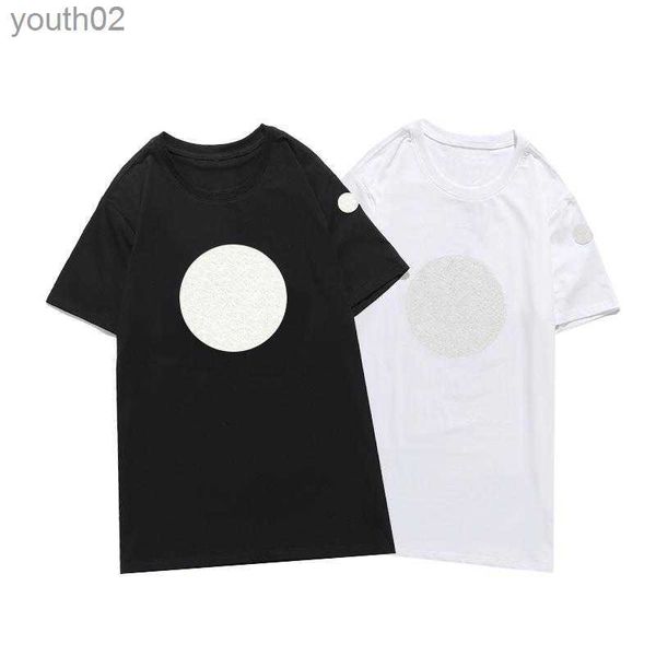 T-shirt da uomo 2023 New luxur ricamo tshirt moda personalizzata T-shirt da uomo e da donna Design T-shirt da donna di alta qualità nero bianco100% cott 240219