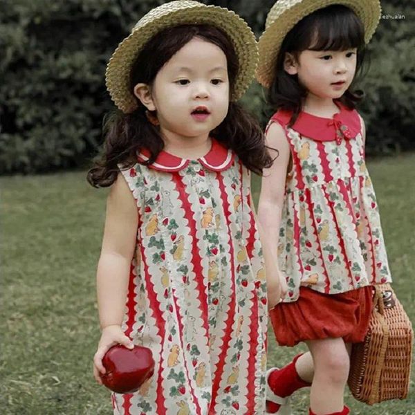 Calças do bebê meninas impresso macacão calças bonito orelhas crianças roupas de verão aniversário princesa calça casual crianças roupas