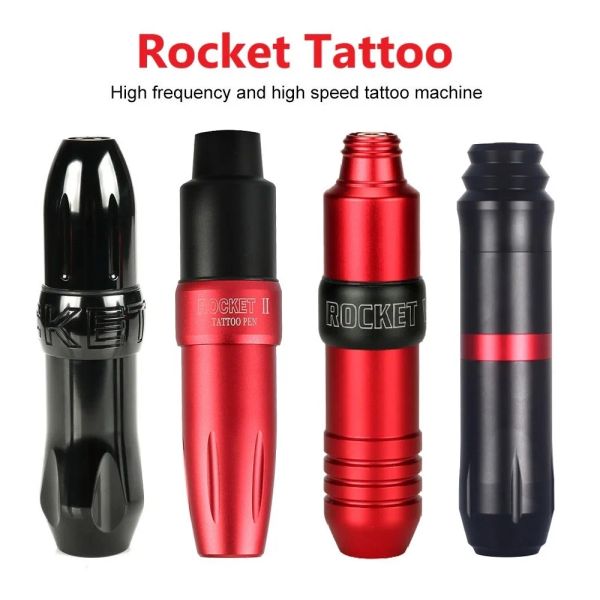 Guns Rocket Tattoo Machine Pen Interfaccia RCA Macchine da tatuaggio Rotary Mini Rocket V3 Potente Tattoo Motore Gun Macchina permanente