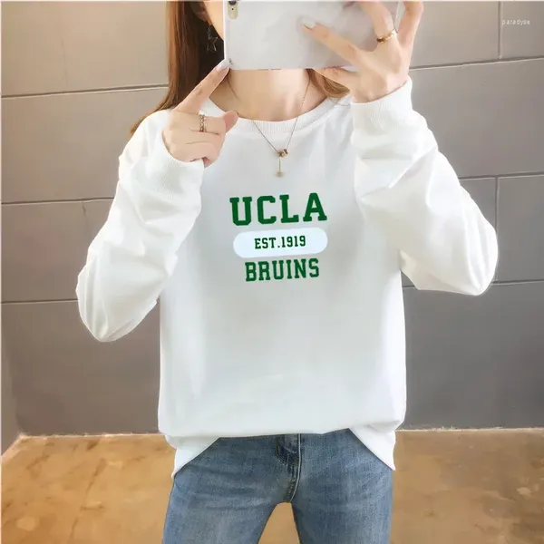 Felpe con cappuccio da donna Stampa di lettere da donna Top larghi casual Felpa carina Felpa da donna Primavera Autunno Pullover a maniche lunghe Maglione stile coreano college