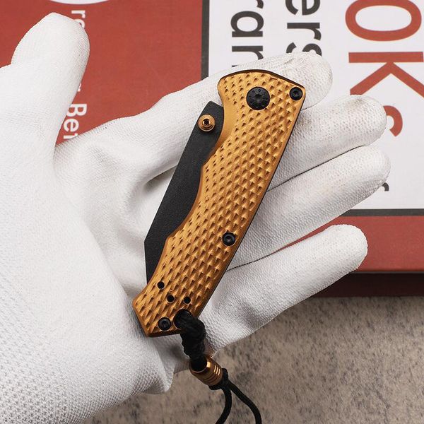 Nuovo arrivo BM 290 Coltello pieghevole M4 Rivestimento in titanio Tanto Lama CNC Manico in alluminio aeronautico Caccia da campeggio esterna Coltelli tascabili EDC con scatola al minuto