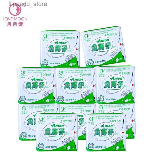 Higiene feminina 10Pack Mulheres Guardanapo Higiênico Algodão Orgânico Almofada Menstrual Com Asas Cuidados Femininos Anion Guardanapo Higiênico Calcinha Períodos Pads Q240222