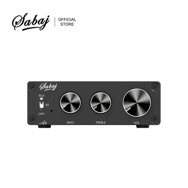 Alto-falantes Sabaj A1 Bluetooth Amplificador de Potência Digital 80W * 2 Contrata Áudio MA12070 RCA Manual Treble e Ajuste de Graves para Alto-falante Passivo