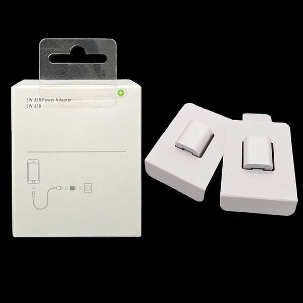 Alta qualidade A1400 A1380 5W Adaptador de energia USB Carregadores de velocidade rápida Plugue fino 5V 1A 1000ma US EU AC Carregador de parede para iPhone para iPhone 6 7 8 X Plus 11 12 13 e telefones Samsung