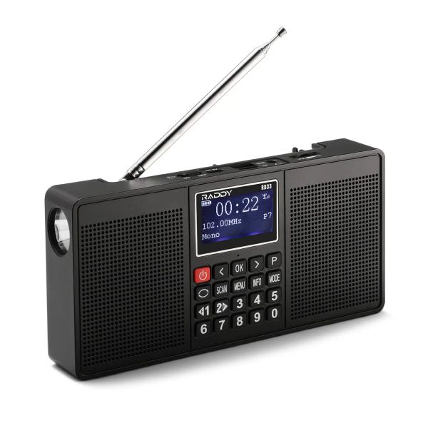 Lautsprecher Neue tragbare Radios AM FM-Radio Digitales DAB-Radio MP3-Musikwiedergabe wiederaufladbarer 2000-mAh-Stereo-Dual-3-W-Bluetooth-Lautsprecher