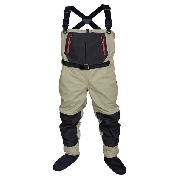 Vestuário 2022 Crianças de pesca com mosca para adultos Waders Neoprene Foot para homens caça de jangada Quickdry impermeável e respirável