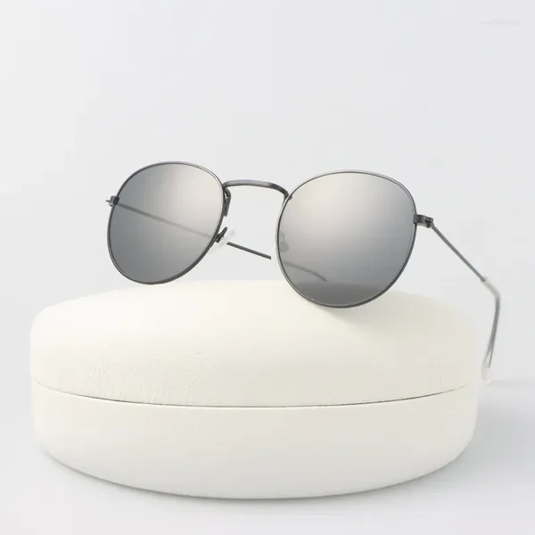 Sonnenbrille Vintage kleine runde Frau Marke Designer Metallrahmen Sonnenbrille weibliche Mode Spiegel Shades