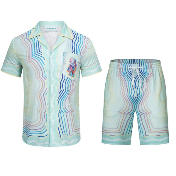 Casablanc дизайнерские мужские рубашки Шотландия ретро-принт мужская повседневная рубашка и короткие женские свободные шелковые рубашки высококачественные футболки для летнего тура основные толстовки женские
