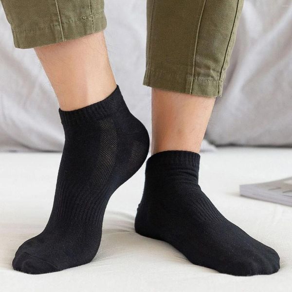 Мужские носки короткие модные хлопковые теплые беговые спортивные мягкие однотонные удобные дышащие чулки для улицы 2024