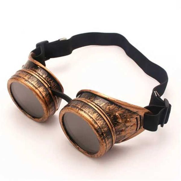 Óculos de sol masculino óculos de sol moda steampunk óculos redondos óculos de grandes dimensões soldagem punk óculos cosplay marca designer cores lente tonsl2402