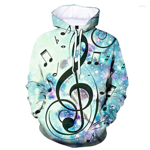 Männer Hoodies Lustige Neuheit Musical Note 3d Druck Für Männer Herbst Lange Ärmel Pullover Sweatshirts Casual Tops Pullover Kleidung