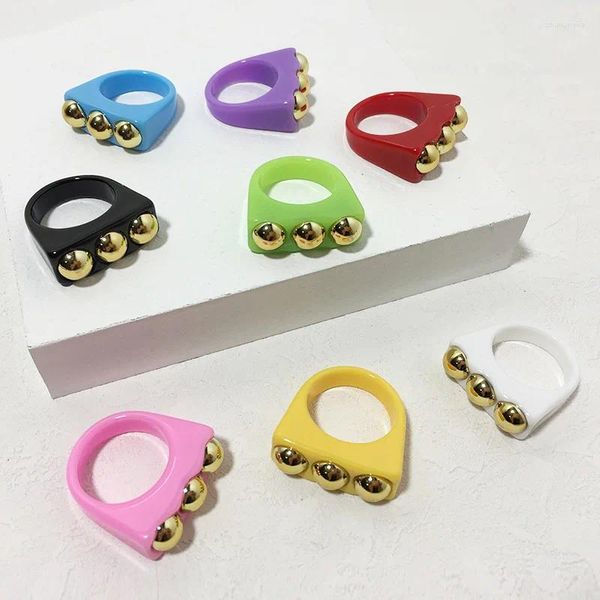 Cluster Ringe Mode Candy Farbe Harz Ring Persönlichkeit Frauen Zeigefinger Freizeit Party Weibliche Schmuck Mädchen Geburtstagsgeschenk