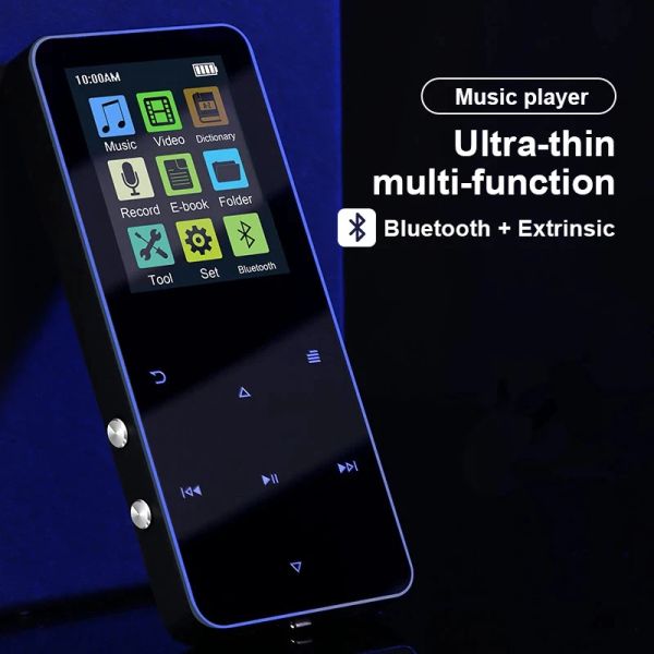 BluetoothCompatable Hoparlör Dokunmatik Ekranlı Oyuncular Mp3 Çalar, 8GB 16GB HIFI Radyo FM Kayıtlı Mini Taşınabilir Yürüyüş Adamı