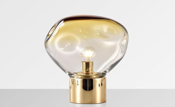 Настольная лампа из скандинавского золотого стекла, итальянский дизайн, настольный светильник, прикроватное освещение, светодиодное украшение для гостиной4149957
