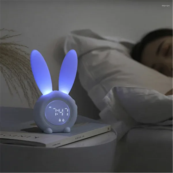 Orologi da tavolo Sveglia per bambini Controllo audio digitale per bambini Luce notturna Comodino Sonno Musica Snooze Kid