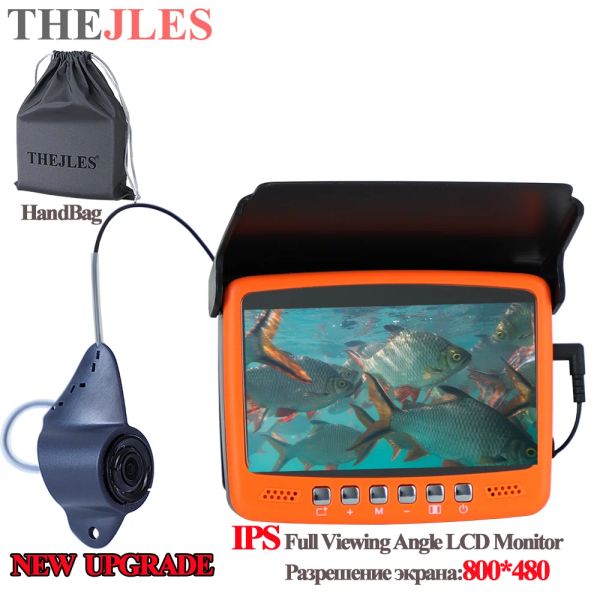 Bulucu Thejles HD 1000 Çizgi Buz Balıkları Sualtı Kamerası 4.3 inç IPS Ekran Balık Bulucu 8 kızılötesi ışık açabilir/kapalı