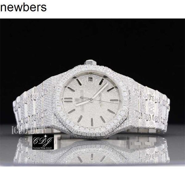 SuperClone Ap Diamond Diamonds Watch Pass Test Movimento de quartzo vvs Iced Out Sapphire Vvs Moissanite Diamond Custom Out Watch Bust Down Diamond Watch para homens Hip Ho