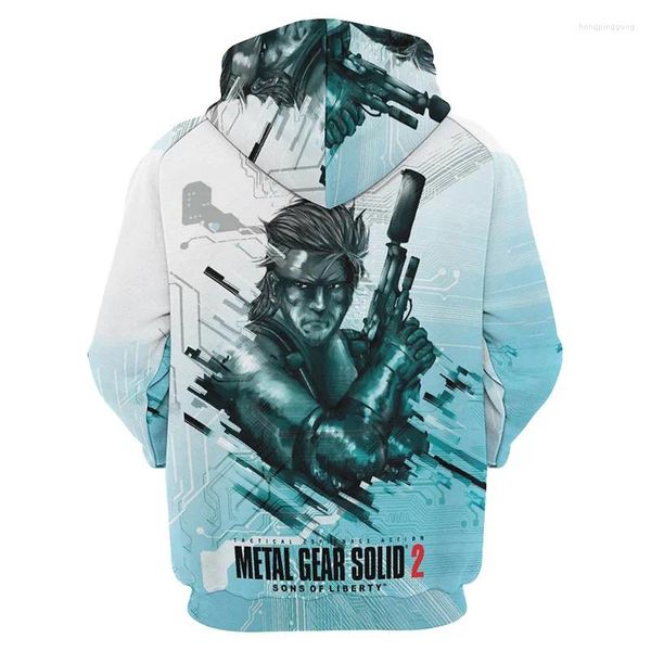 Herren Hoodies Mgs Metal Gear Solid Grafik Hoodie Männer Kleidung 3D Spiel Ground Zeroes Gedruckt In Frauen Harajuku Mode Y2k Pullover