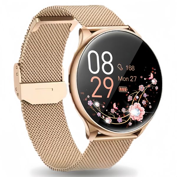 Smart Watch da donna 1.3 AMOLED Orologio per Android IOS compatibile (rispondi/effettua chiamate) IP68 Fitness Tracker da esterno