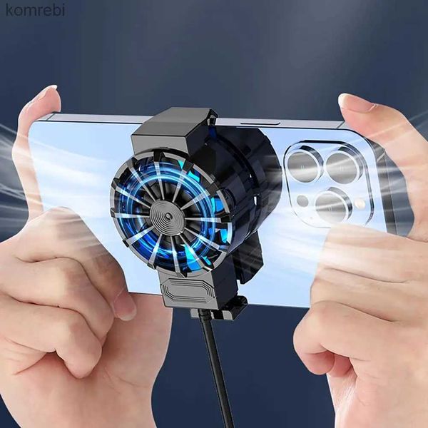 Outros acessórios para telefone celular Poderoso e leve jogo de telefone móvel Ventilador de resfriamento Radiador antiderrapante Universal Phone Cooler Fan Acessórios para celular 240222