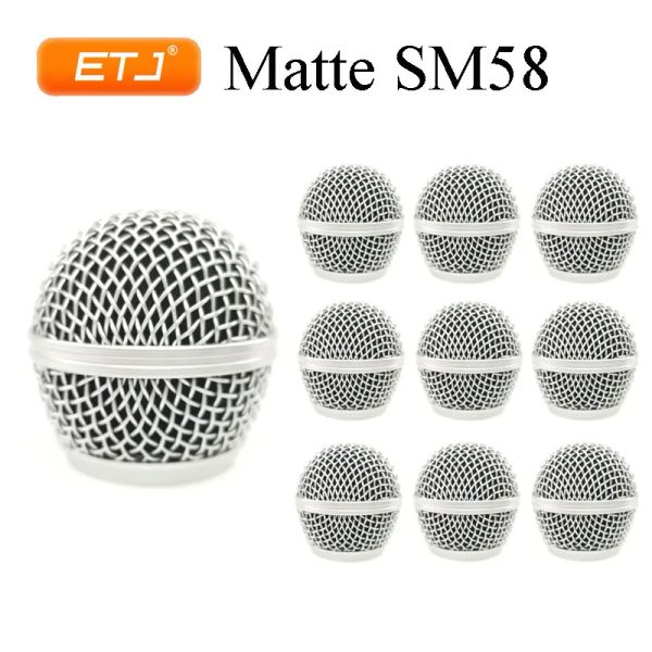 Zubehör Großhandel Sm 58 Metallgitter Ball Mesh Mikrofon Matte Silber Kopf Zubehör Ersatz für Shure Sm Beta Förderung