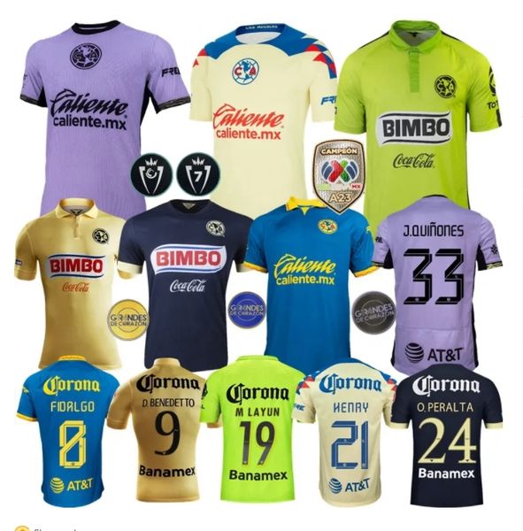 23 24 Club America Futbol Formaları Liga MX Henry J.Quinones D.Valdes 3. A.Zendejas Fidalgo 2023 2024 Ev Away Üçüncü Maillot Hayranları İnce Oyuncu Versiyonu Futbol 65313