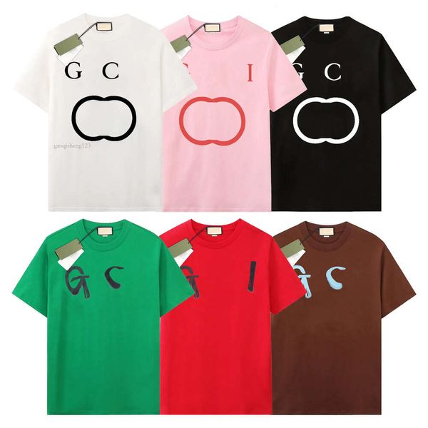 Tasarımcı T-Shirt Yaz Gu Marka Tişörtleri Erkekler Kadın Kısa Kollu Hip Hop Sokak Giyim Üstler Şort Giyim Giysileri G-17 Boyut XS-XL GAOQISHENG123