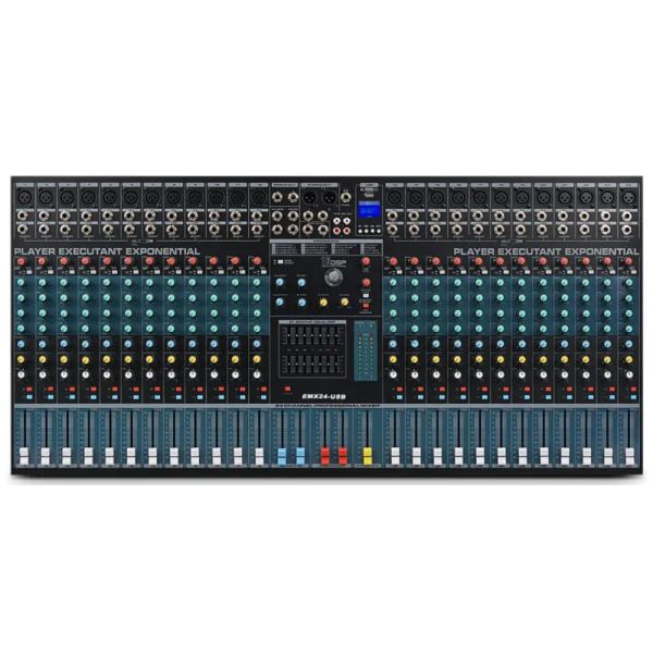 Alto-falantes Mixer de áudio profissional 8/ 12/ 16/ 24 canais Dj Mixer Console com Mp3, Bluetooth, Dsp para palco, alto-falante de matriz de linha