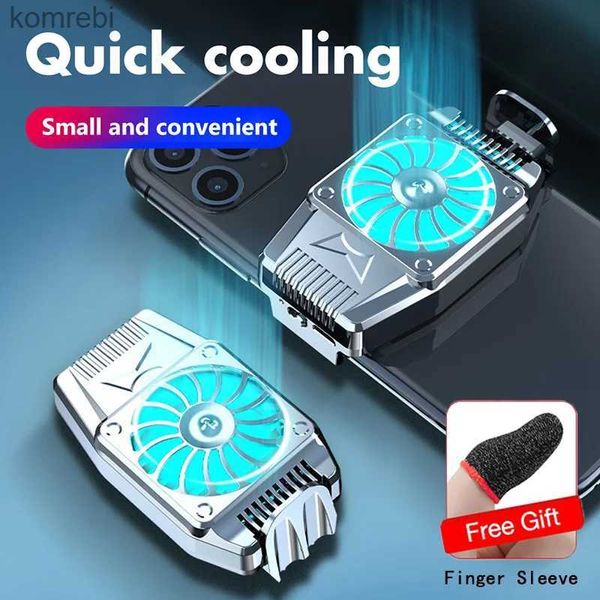 Outros acessórios de telefone celular Universal Mobile Phone Cooler Radiador Turbo Hurricane Game Cooling Fan Case Celular Cool Heat Dissipador para IPhone Samsung 240222