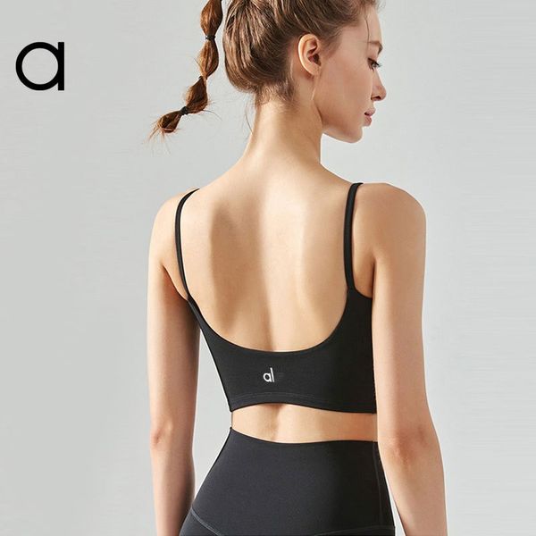 AL316 Yoga-BH Damen Sport-BH Fitness Tube Top Gym Lauftraining Crop Top Weiblich Stoßfest Atmungsaktiv Rücken Kreuz