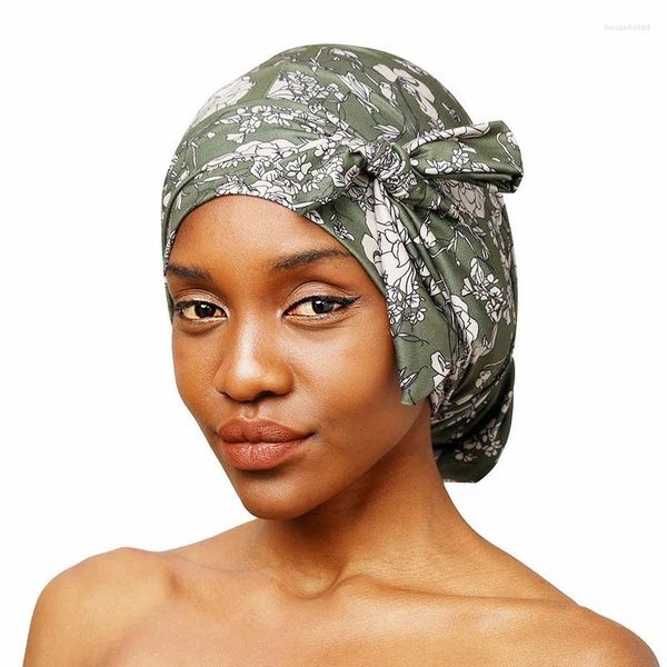 Roupas étnicas Impressão Africana Mulheres Muçulmanas Hijab Bandana Turbante Sono Noite Chapéu Cap Chemo Caps Cuidados de Cabelo Bandagem Femmale Turbante Headband