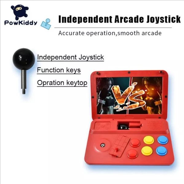 Oyuncular Yeni Powkiddy A13 Video Oyun Konsolu 10 inç büyük ekran çıkarılabilir Joystick HD çıktı Mini Arcade Retro Oyun Oyuncuları
