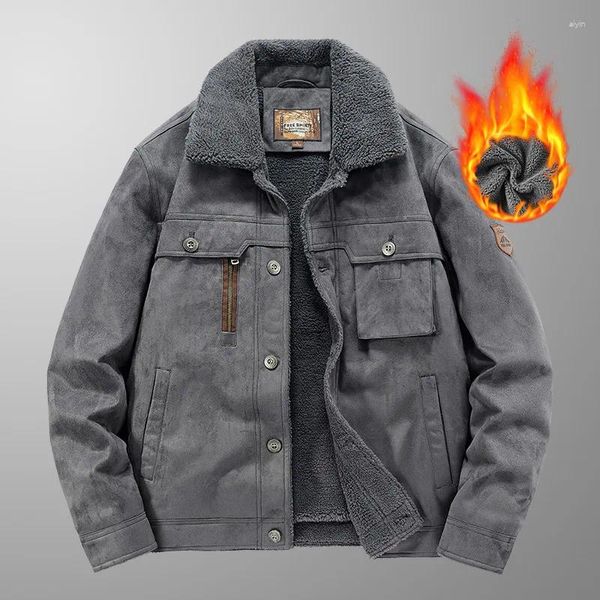 Herrenjacken Herren Casual Business Mäntel Jacke Plus Size Fleece Cord Dicker Samt Winter