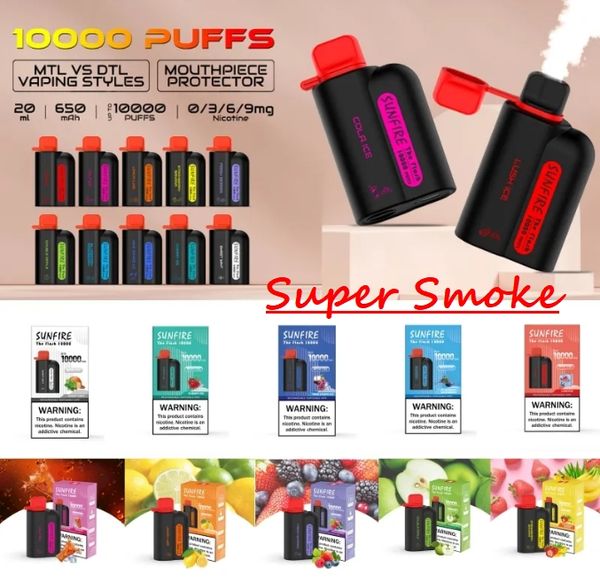 DTL 10000 Pushs enorme vapor vape descartável 10000 Puffs Cigarros elétricos Bobina de malha dupla 20ml Óleo de capacidade sem vazamento Tornado de sopro de melhor sabor puro 9k 10k 12k