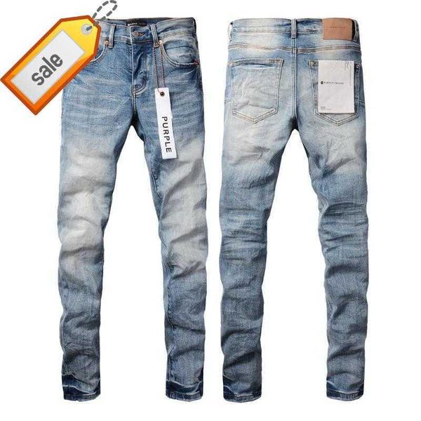 Männer Jeans Herren Marke Lila Mann Schwarz High Street Farbe Graffiti Muster Beschädigt Zerrissene Dünne Hosen Denim Hosen A