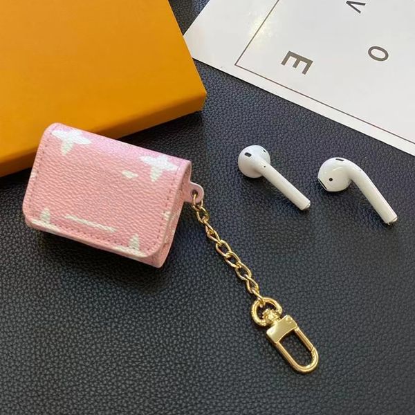 Дизайнер Lu Leather Airpods Pro Case для 1 2 3 4 5 6 Generation Designer Retro Classic Beautiful Warphone защитные Airpod Bag Airpodspro с упаковкой логотипа коробки