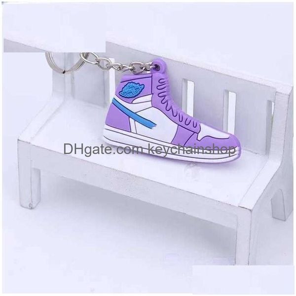 Großhandel Basketball Schuh Schlüsselanhänger Designer Mini Sile Sneaker Schlüsselanhänger Männer Frauen Kinder Schlüsselanhänger Geschenk Handtasche Drop Lieferung DHS37