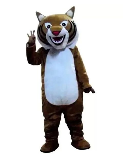 Halloween Tiger Maskottchen Kostüm Cartoon Charakter Outfits Anzug Karneval Unisex Erwachsene Outfit Weihnachten Geburtstag Party Outdoor Outfit