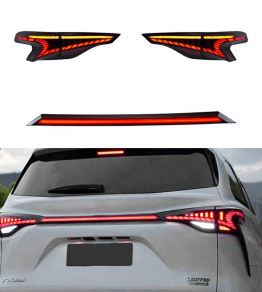 Lampada di coda per Toyota Sienna Indicatori di direzione a LED Fanale posteriore 2021-2023 Accessori per auto con luce freno posteriore da corsa