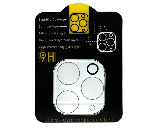 Vetro per obiettivo fotocamera ad alta trasparenza per iPhone 15 Pro Max Pellicole protettive con colla completa 9H