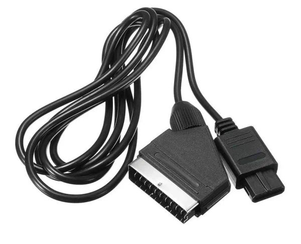 Cabos 100pcs 1.8m RGB Scart Video AV Cable Cord Lead Gaming RGB Video Cable para PAL Super para Nintendo N64 SNES