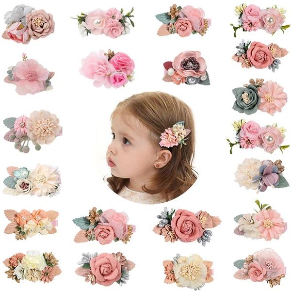 Haarschmuck handgemachte Kopf Blume Clip Perle Feder Prinzessin für Mädchen Kinder Tanz Party Kopfbedeckung