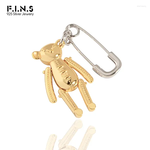 Baumelnde Ohrringe F.I.N.S 1 STÜCK CHIC 925 Sterling Silber Ohrring Nur Ein Stück Einzelner Bär Pin Tropfen Weiblicher Feiner Schmuck Verhindern Sie Allergien