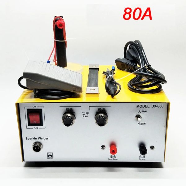 Equipamentos 80a 30a Spot Spot Hand Pulse Spot Spot Soldador Máquina de soldagem de ouro Ferramentas de processamento de jóias de prata