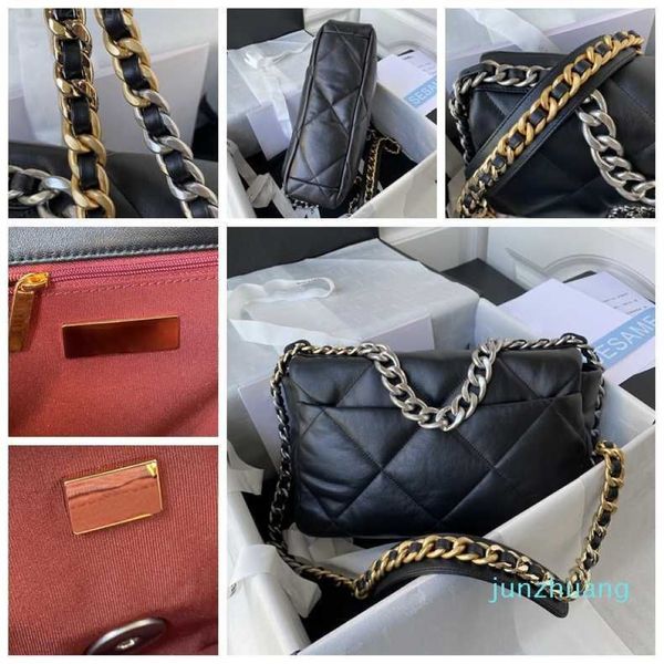 Alta qualità Molto morbida 19 Borse Borsa di marca di designer classici Pelle di capra Borsa di moda in pelle Borsa a tracolla da donna Portafoglio Cross Body205t