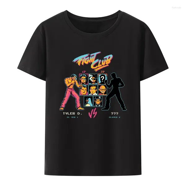 Erkekler Tişörtleri Fight Club Komik Grafik Baskılı T-Shirt Yenilik Camisa Leisure T-Shirts Street Moda Mizah Out Baskı Yaratıcı Gevşek