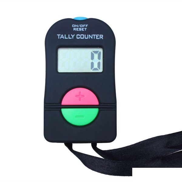 Contadores Atacado 5 Pcs Hand Held Eletrônico Digital Tally Counter Clicker Segurança Esportes Ginásio Escola Adicionar / Subtrair Drop Delivery Offic Dhzei