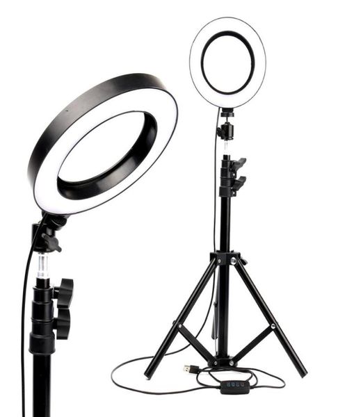 Illuminazione interna LED Ring Light Po Studio Camera Pography Dimmerabile Lampada video per trucco Selfie con supporto per telefono treppiede2756426