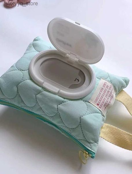 Doku Kutuları Peçeteler Macaron Renkli Pamuk Bebek Islak Sızdır Torbası Taşınabilir Mendil Tutucu Kılıf Yeniden Kullanılabilir Doldurulabilir Kozmetik Pouch Yararlı Make Kutusu 21x17cm Q240222